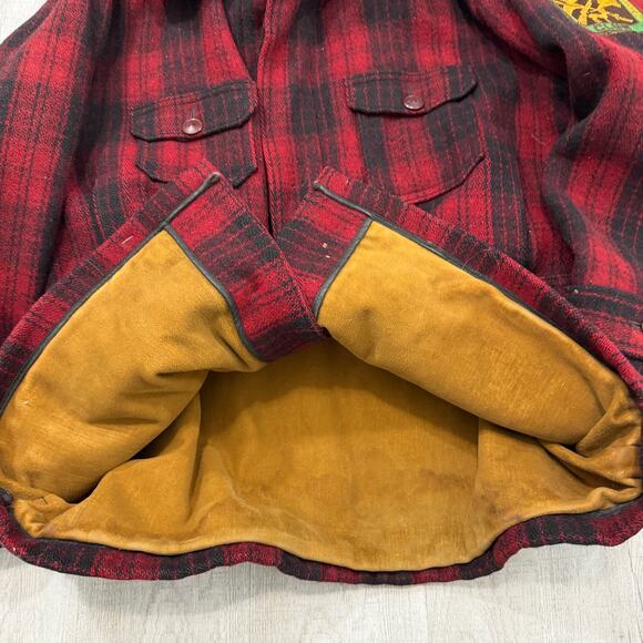 Vintage Mackinaw Emergency Garment Coat & Pants Set Red 1940s Wool Hunting Coat - Picture 5 of 16